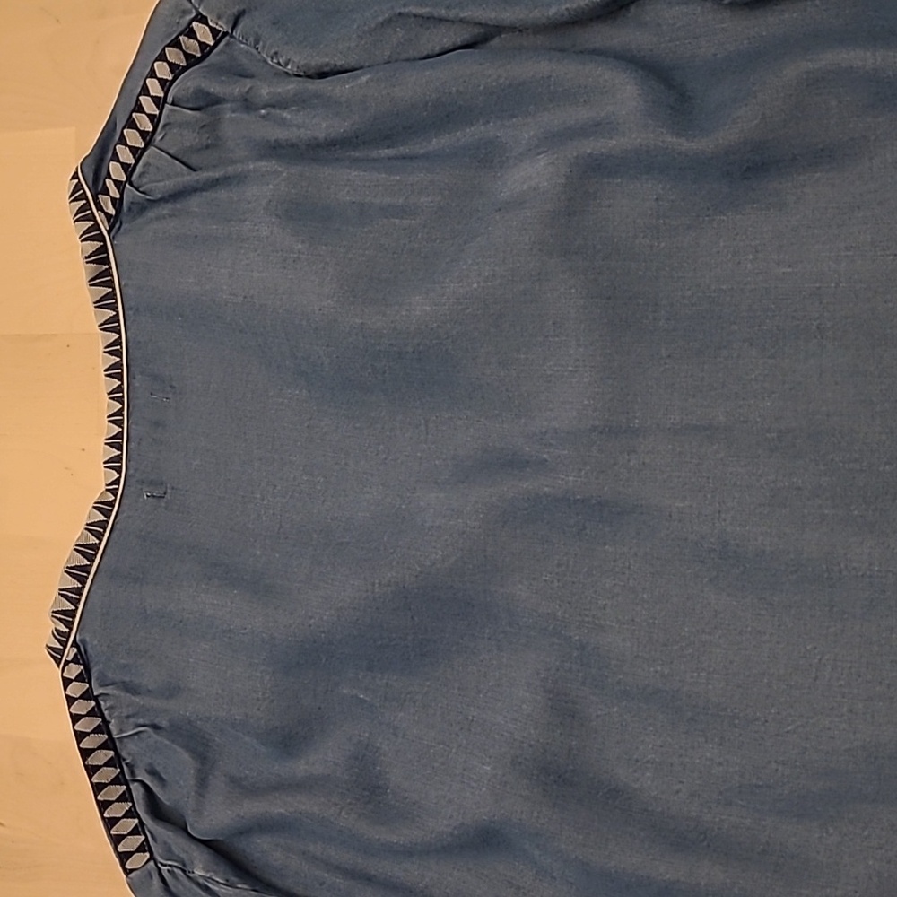 LIKE NEW Y2K Kenneth Cole Reaction Denim Look with Western Trim Mini Dress/Tunic - Picture 11 of 13